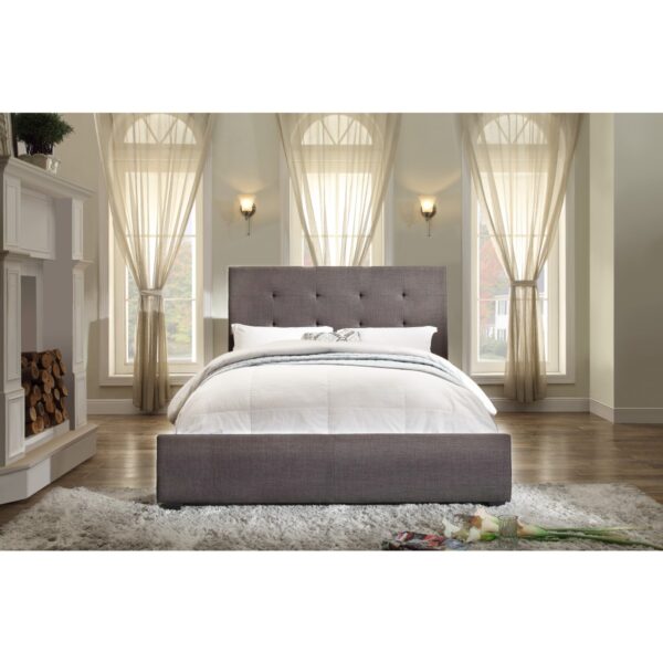 Cathy Grey Upholstered Bed (Room View) AGA 1890N