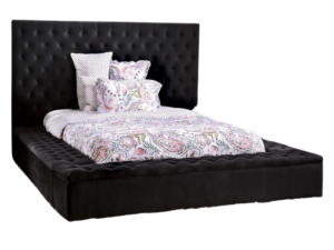 Bickel Charcoal Upholstered Storage Platform Bed