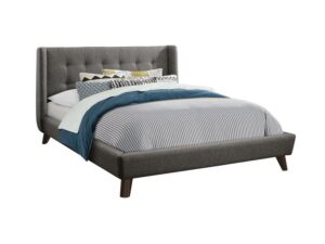 Carrington Grey Upholstered Platform Bed CST 301061